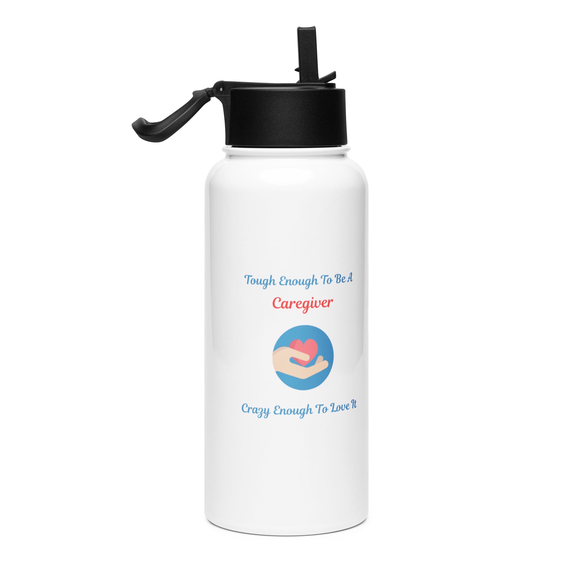 Caregiver Appreciation & Alzheimer's Awareness Stainless Steel Water Bottle With A Straw lLd