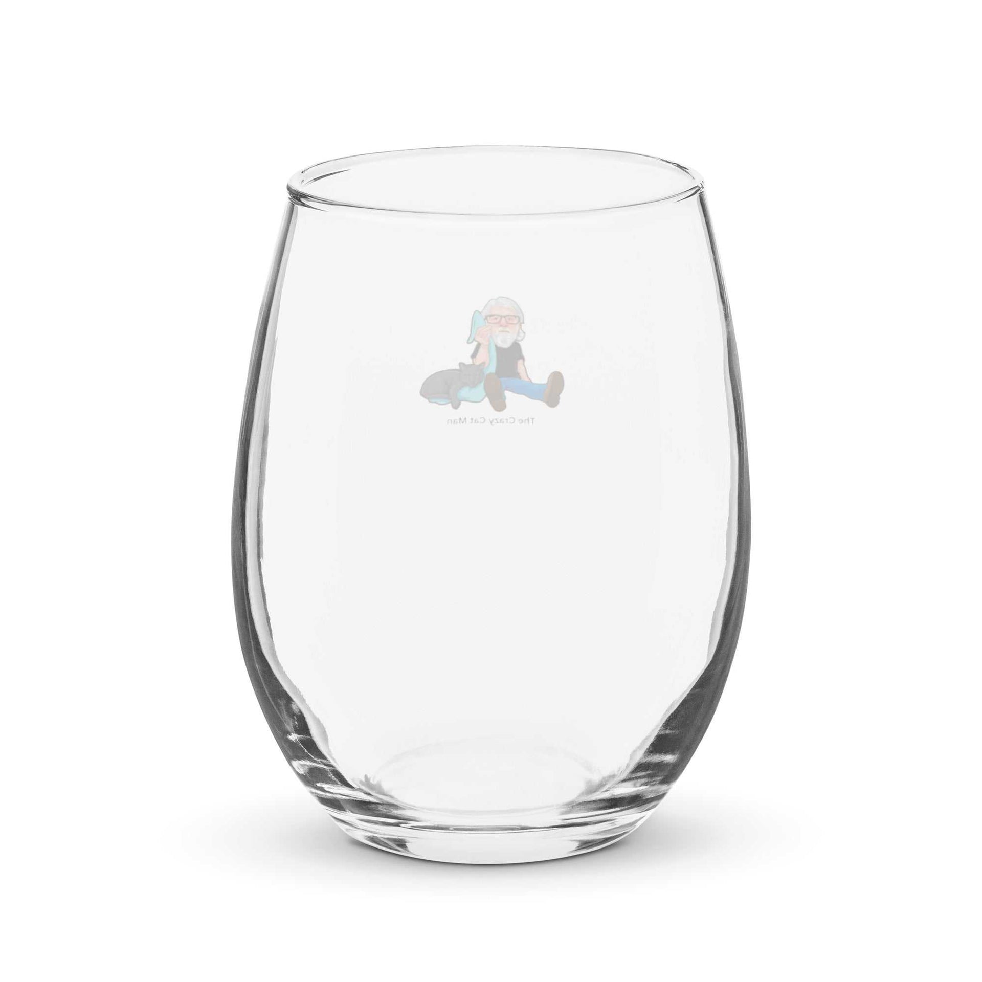 The Crazy Cat Man Signature Stemless Wine Glass