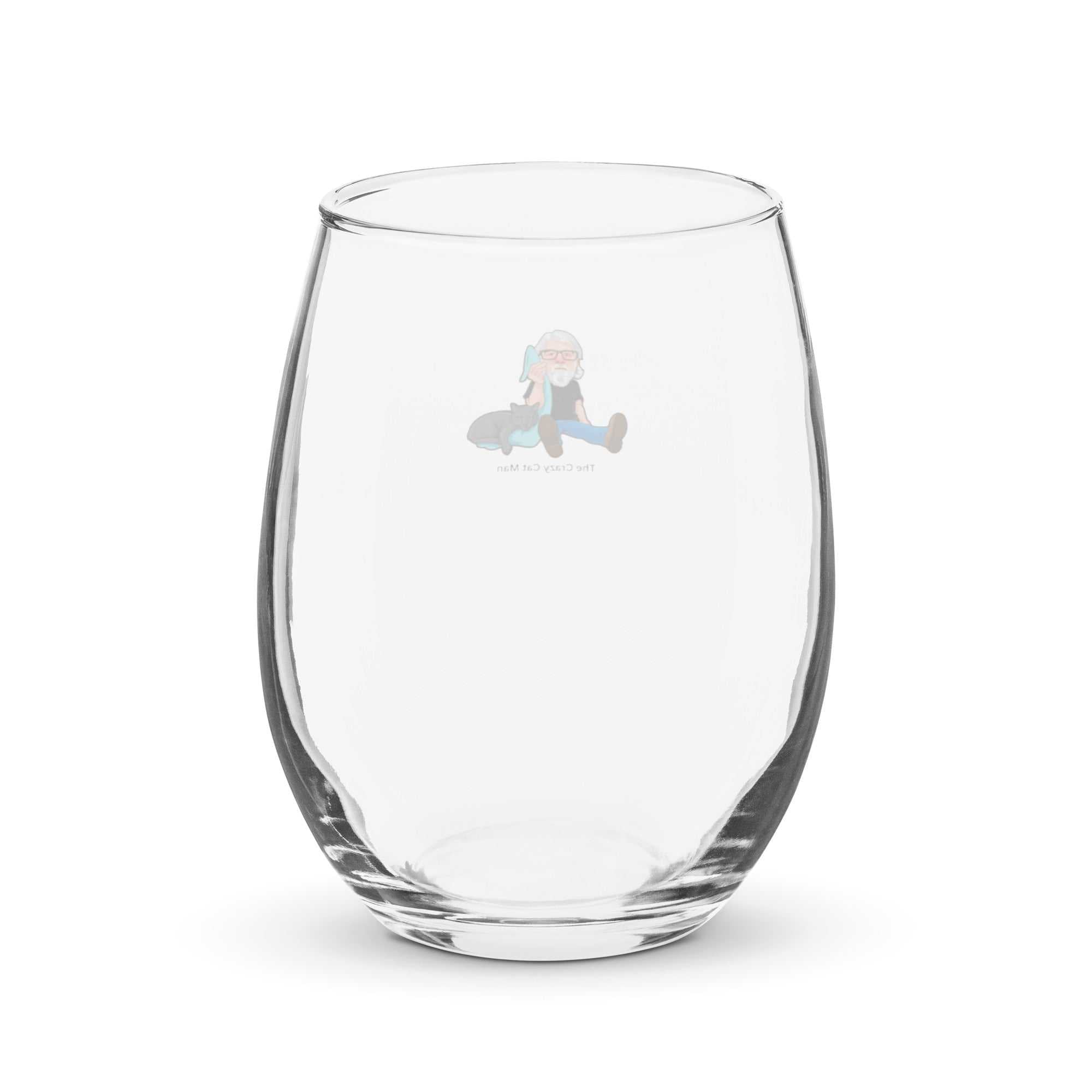 The Crazy Cat Man Signature Stemless Wine Glass
