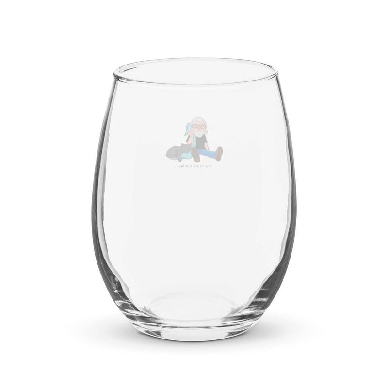 The Crazy Cat Man Signature Stemless Wine Glass