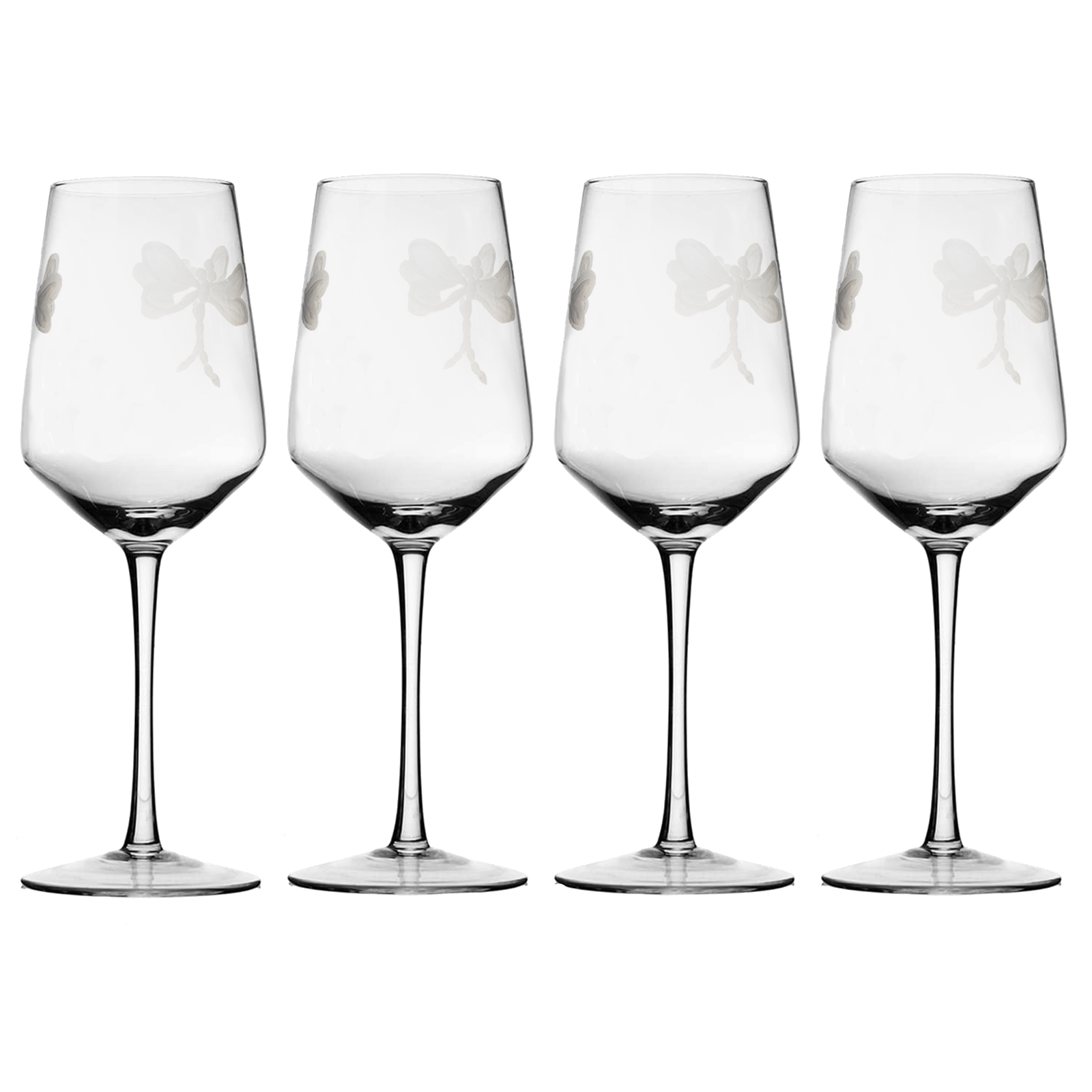 Stemmed Dragonfly Wine Glasses For White and Red Wine