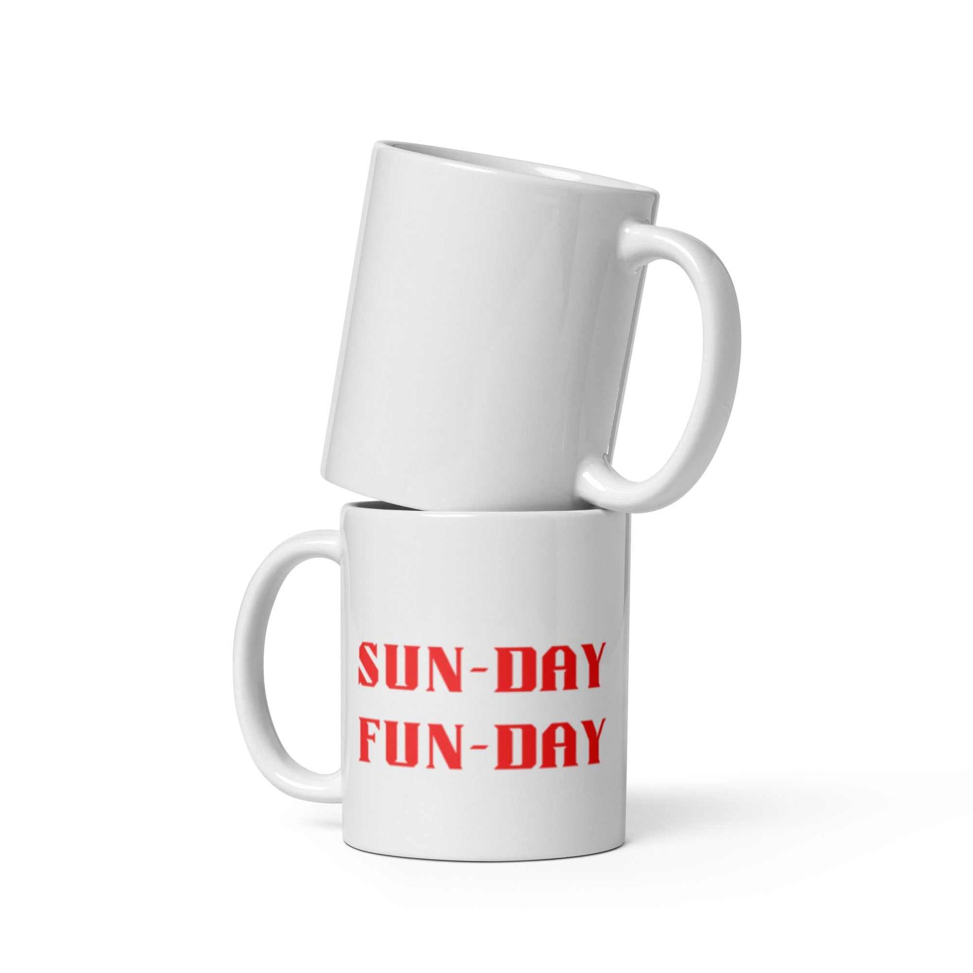 Sunday Funday White Glossy Mug for Your Perfect Morning Coffee - Greg's AZ Store