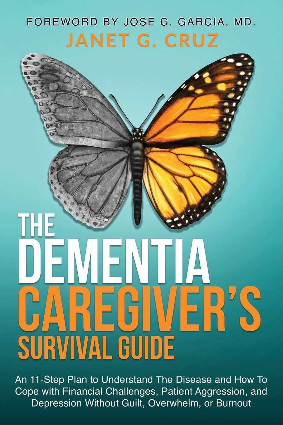 Book cover of "The Dementia Caregiver's Survival Guide" by Greg's AZ Store, featuring a calming blue design and title text.