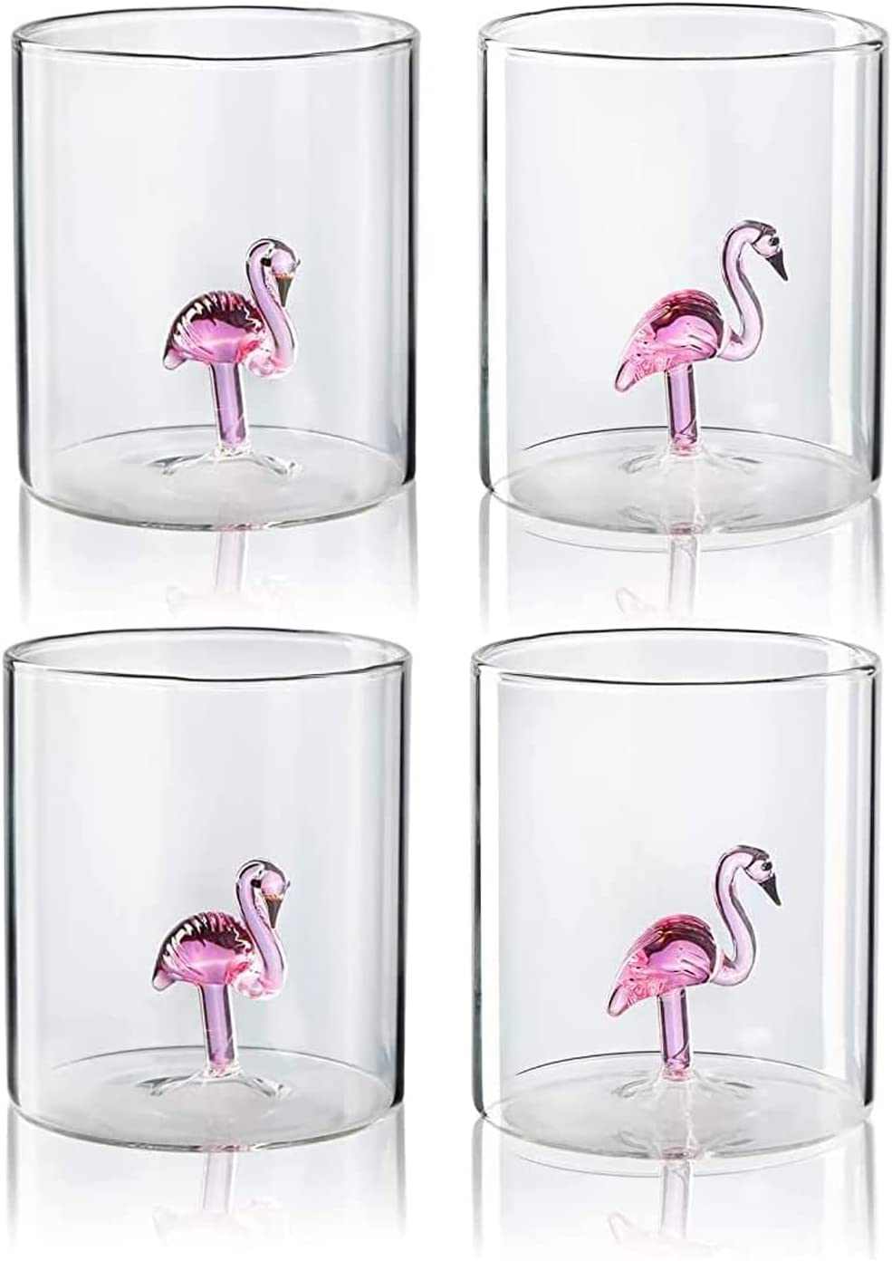 Flamingo Pitcher and Glass Set | Hand Blown Artisan Glass for Elegant Serving - Greg's AZ Store
