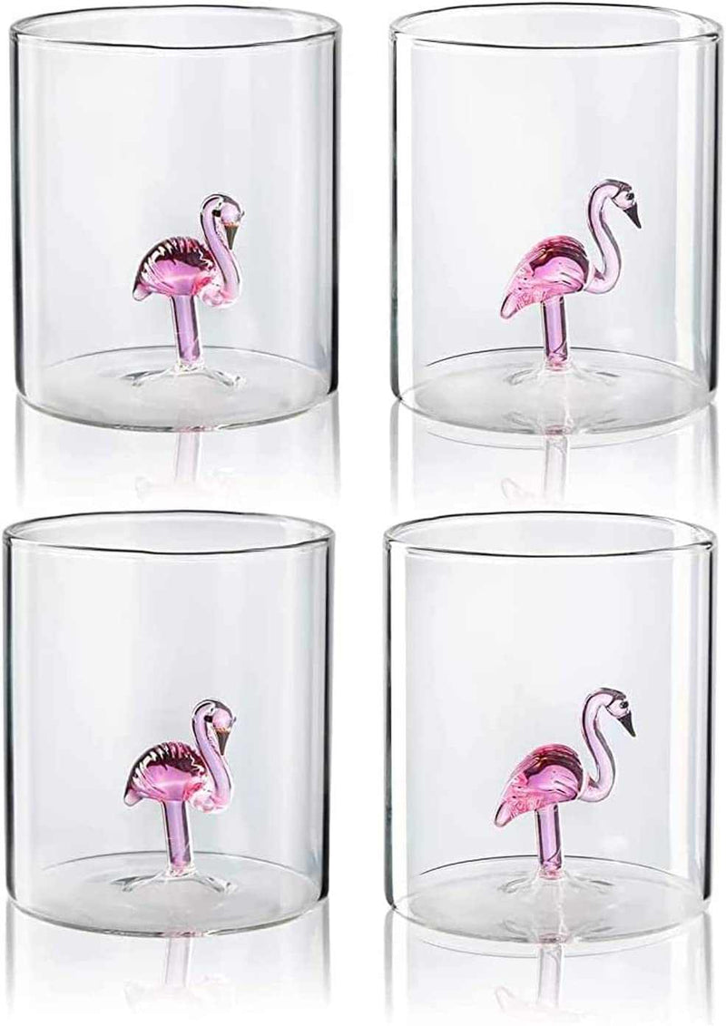 Flamingo Pitcher and Glass Set | Hand Blown Artisan Glass for Elegant Serving - Greg's AZ Store