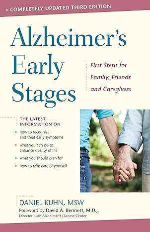 Third edition of Alzheimer's Early Stages Guide by Greg's AZ Store, showing the book cover with title and author.