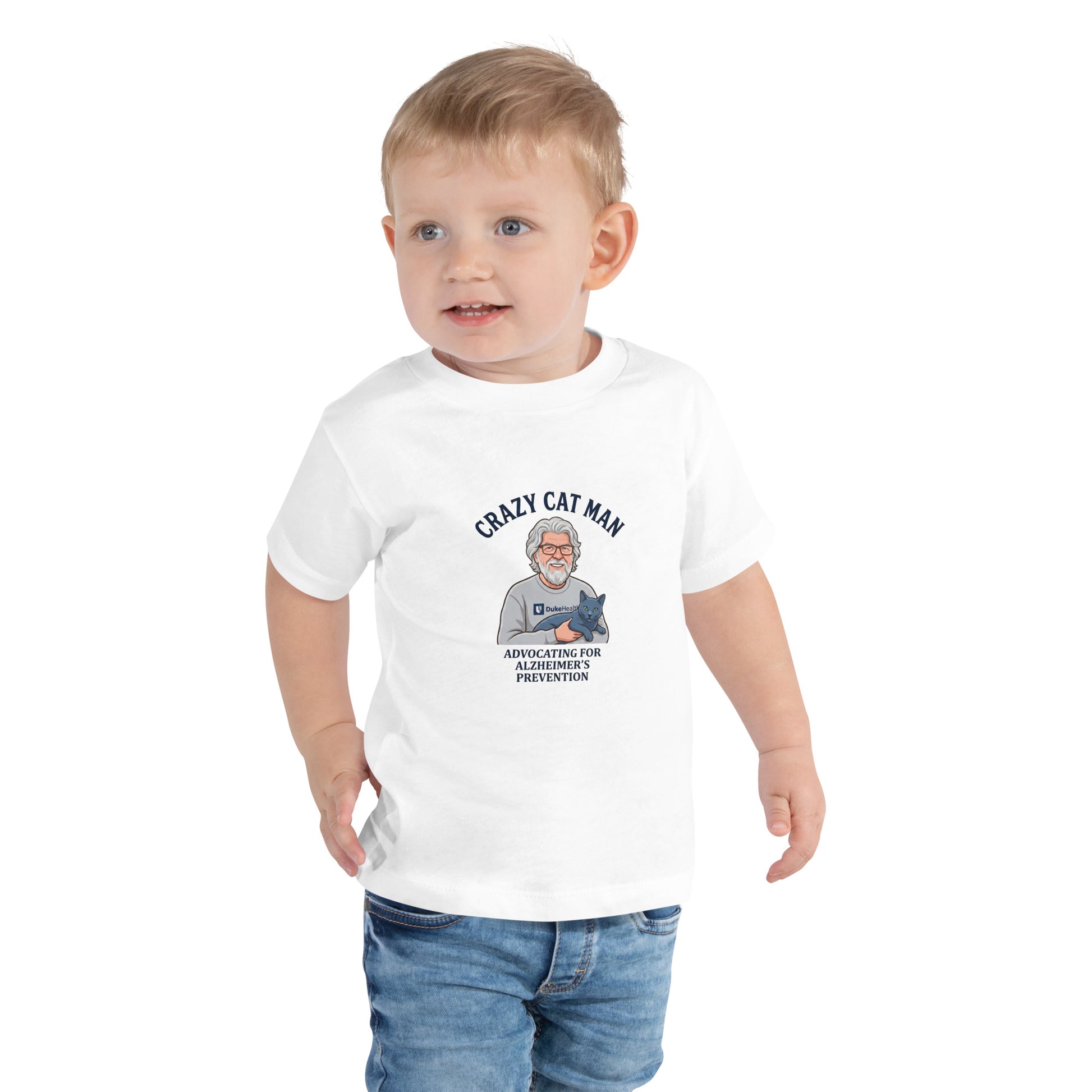 Comfortable and Stylish Toddler Tee Shirt for Alzheimer's Prevention - Cat Man Signature-4
