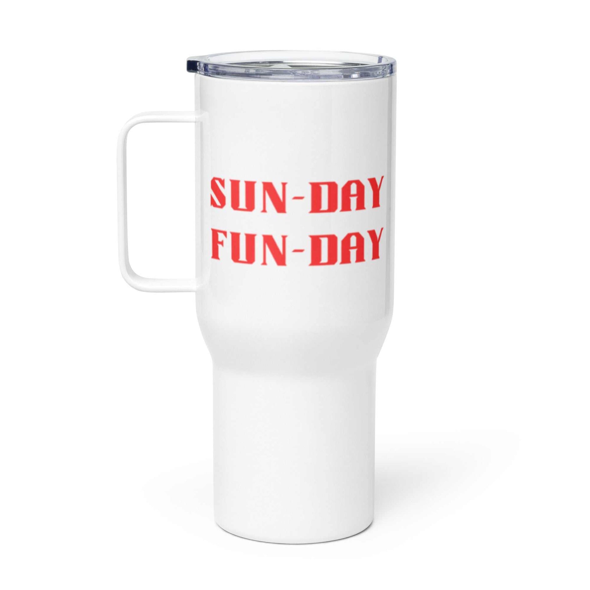 Travel Mug with Handle for Sunday Funday Adventures - Greg's AZ Store