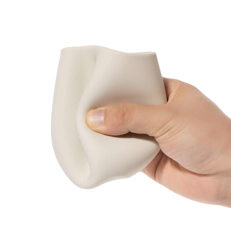 Set of 4 white silicone stemless wine glasses, reusable and shatterproof tumblers for outdoor use