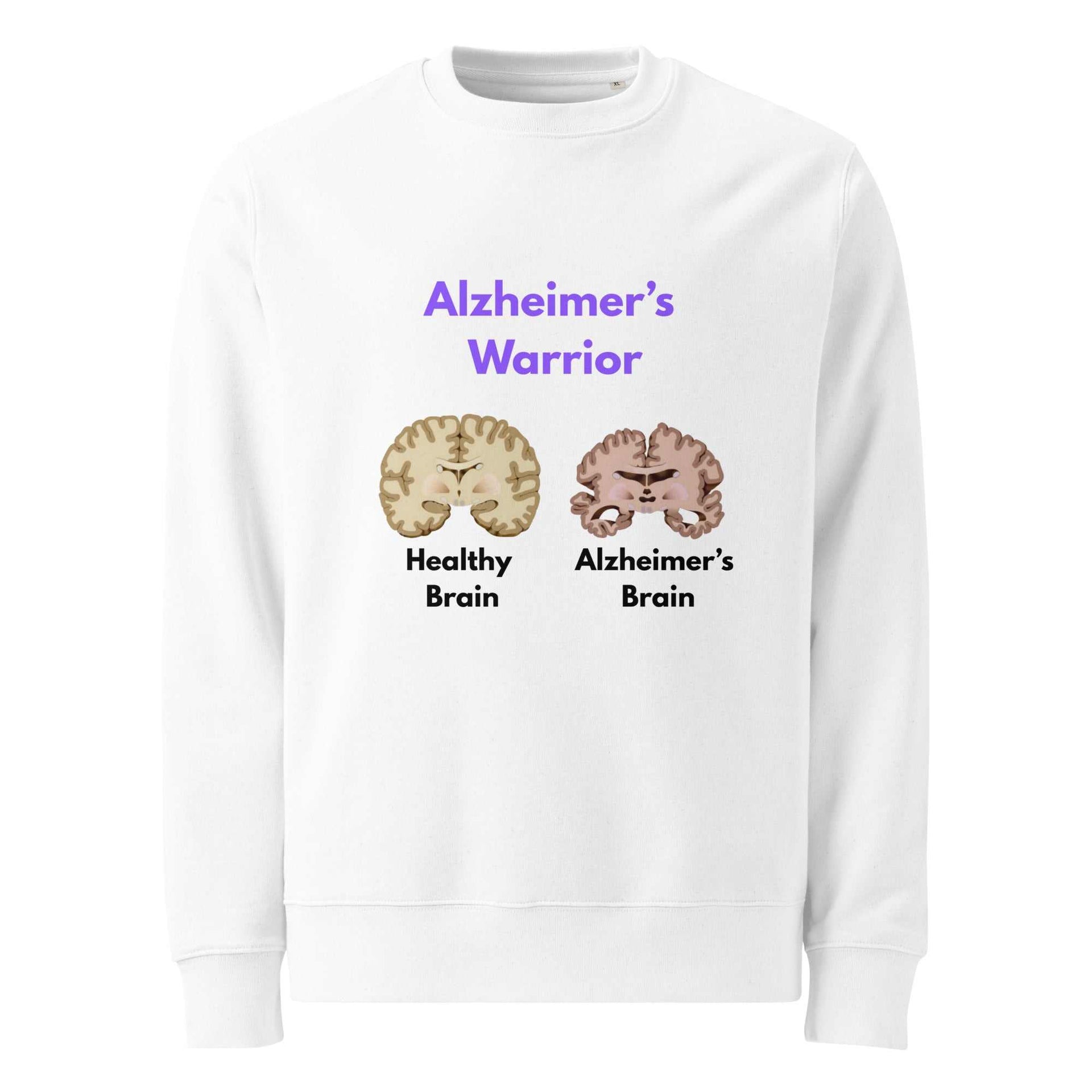 Unisex Eco Sweatshirt 100% Organic Cotton - Alzheimer's Warrior 2XL