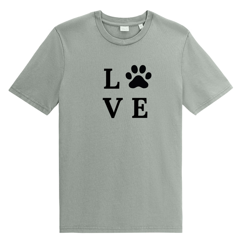LOVE Graphic With Cat Paw For "O" - Unisex Garment Dyed Creator 2.0 Vintage T-Shirt