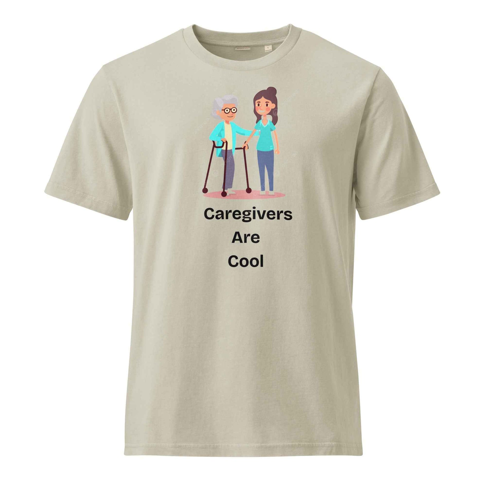 Caregivers Are Cool T-Shirt | Unisex Garment Dyed Creator 2.0 Vintage by Stanley/Stella - Greg's AZ Store