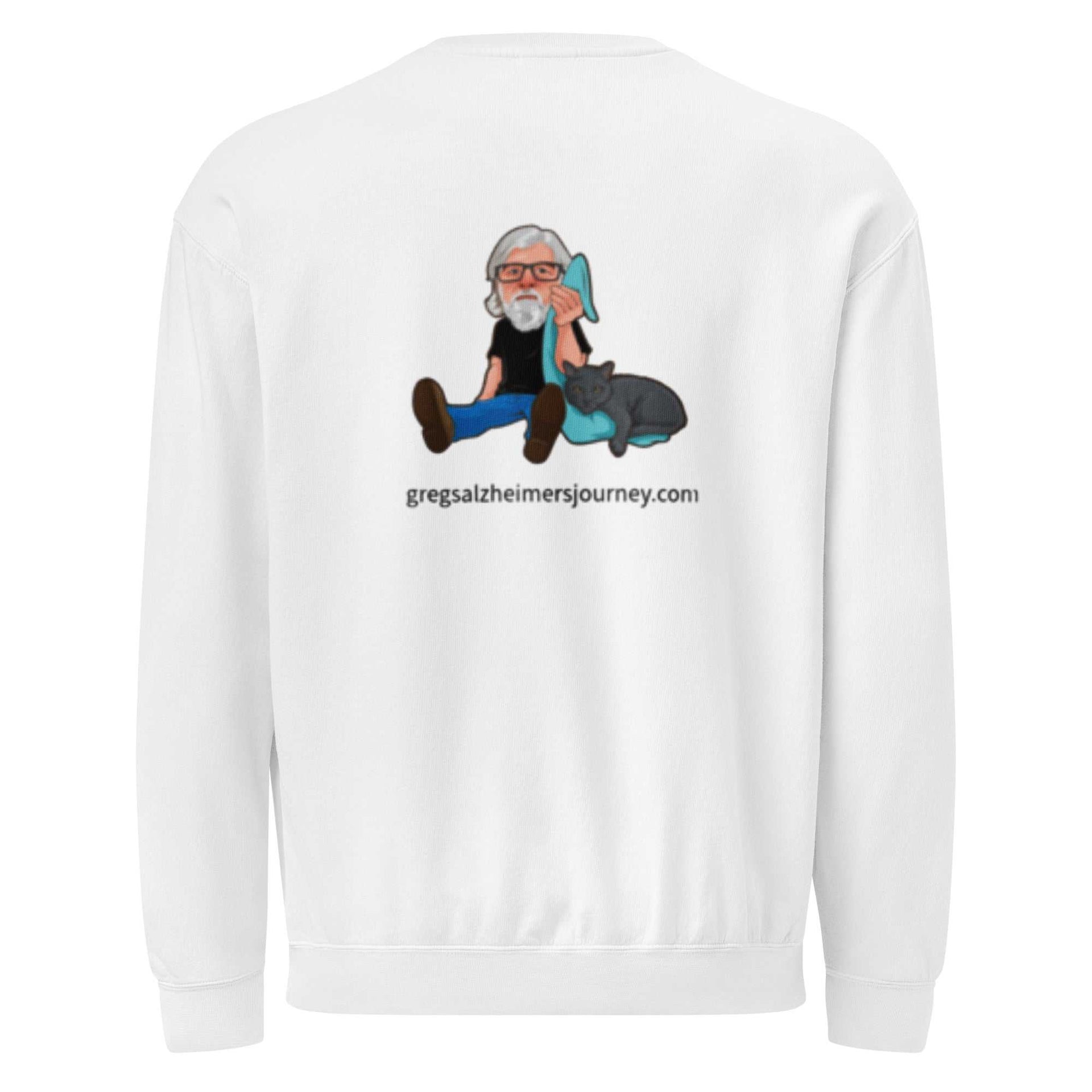 Unisex Garment-Dyed Fleece Crewneck Sweatshirt with The Catman Logo - Greg's AZ Store