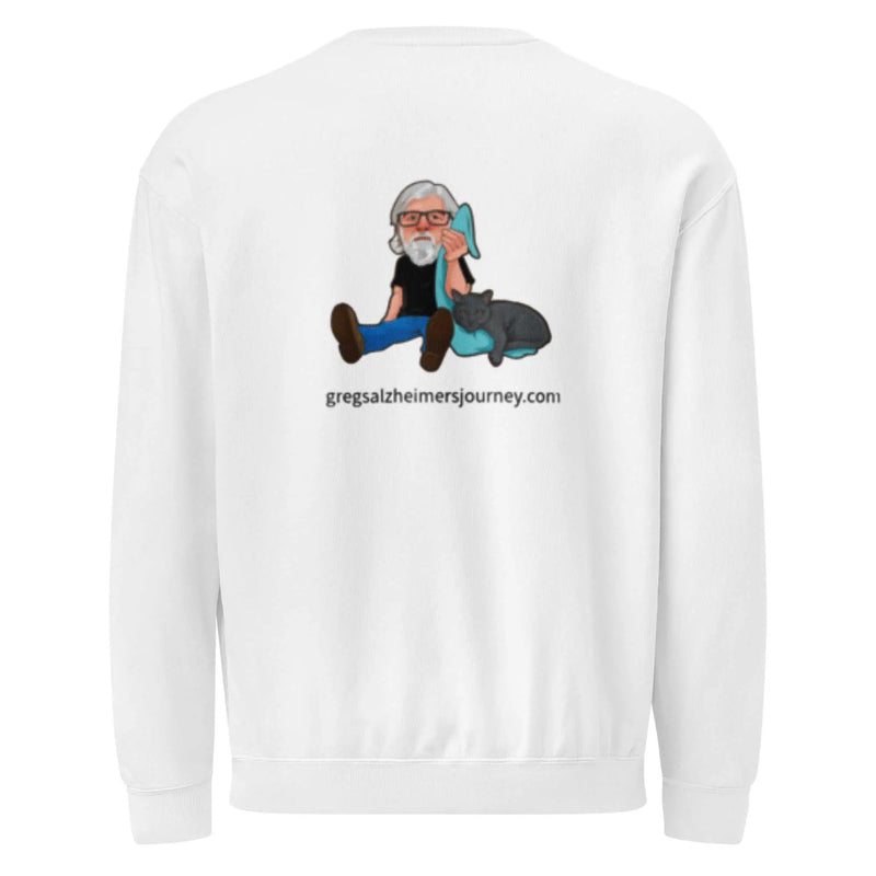 Unisex garment-dyed fleece crewneck sweatshirt with The Catman logo, casual and comfortable, in vibrant colors.