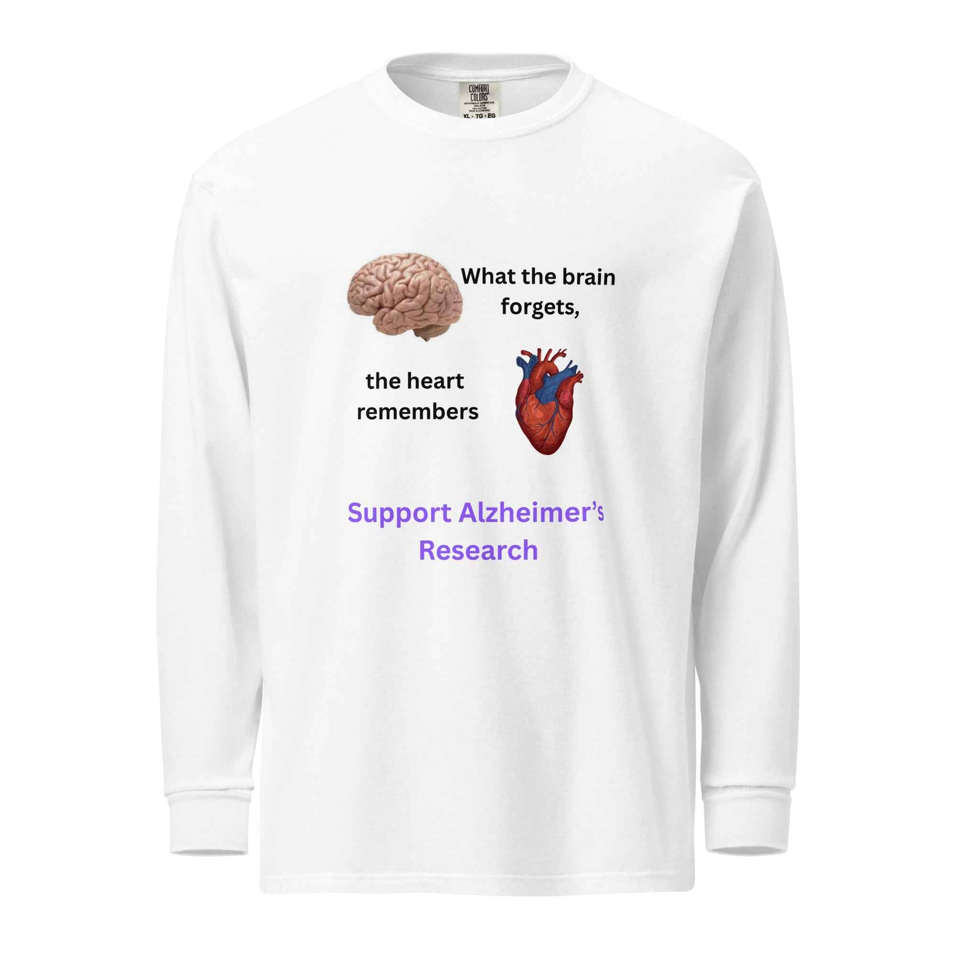 When the Brain Forgets, the Heart Remembers Heavyweight Long-Sleeve Shirt - Greg's AZ Store