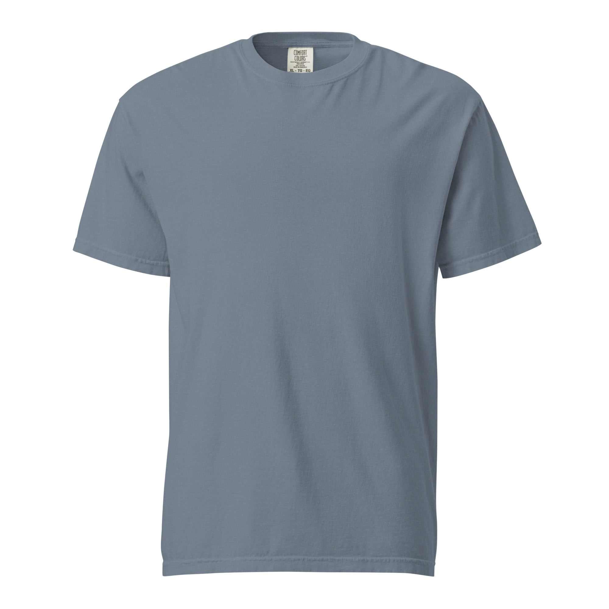 Blue unisex garment dyed heavyweight Alzheimer's T-shirt