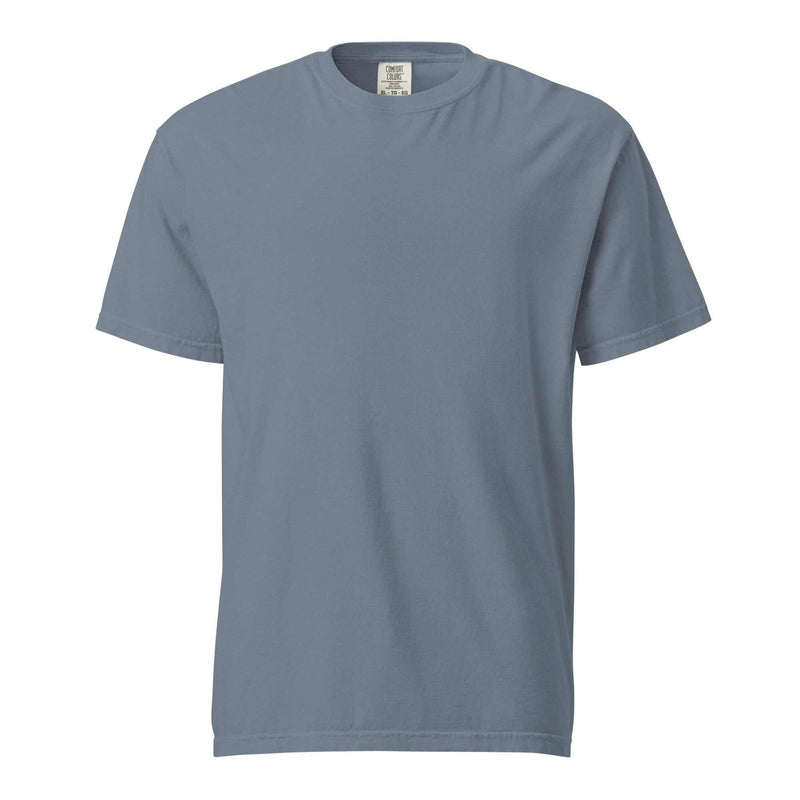 Unisex garment-dyed heavyweight Alzheimer's T-shirt by Greg's AZ Store with bold "Make Alzheimer's A Distant Memory" print.