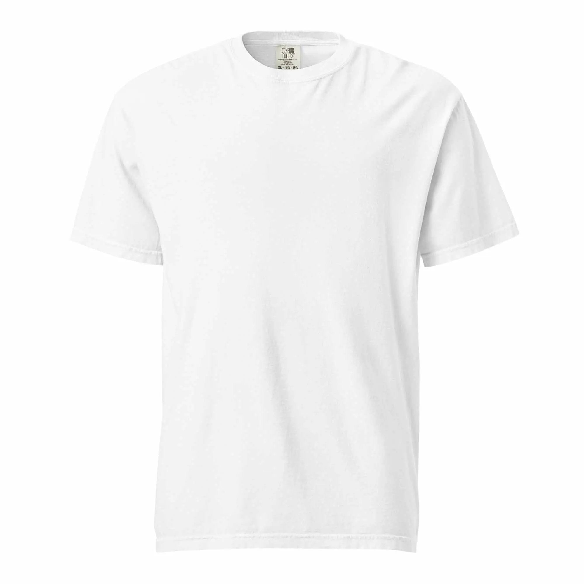 Unisex heavyweight garment-dyed Alzheimer's awareness T-shirt featuring bold Make Alzheimer's A Distant Memory slogan by Greg's AZ Store.