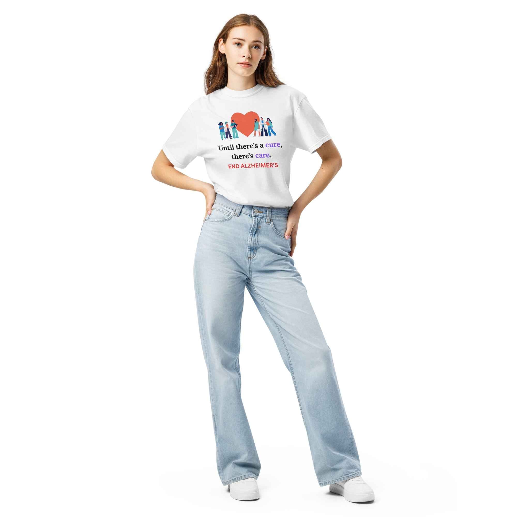 Until There's A Cure T-Shirt | Unisex Heavyweight Tee for Comfort and Care - Greg's AZ Store
