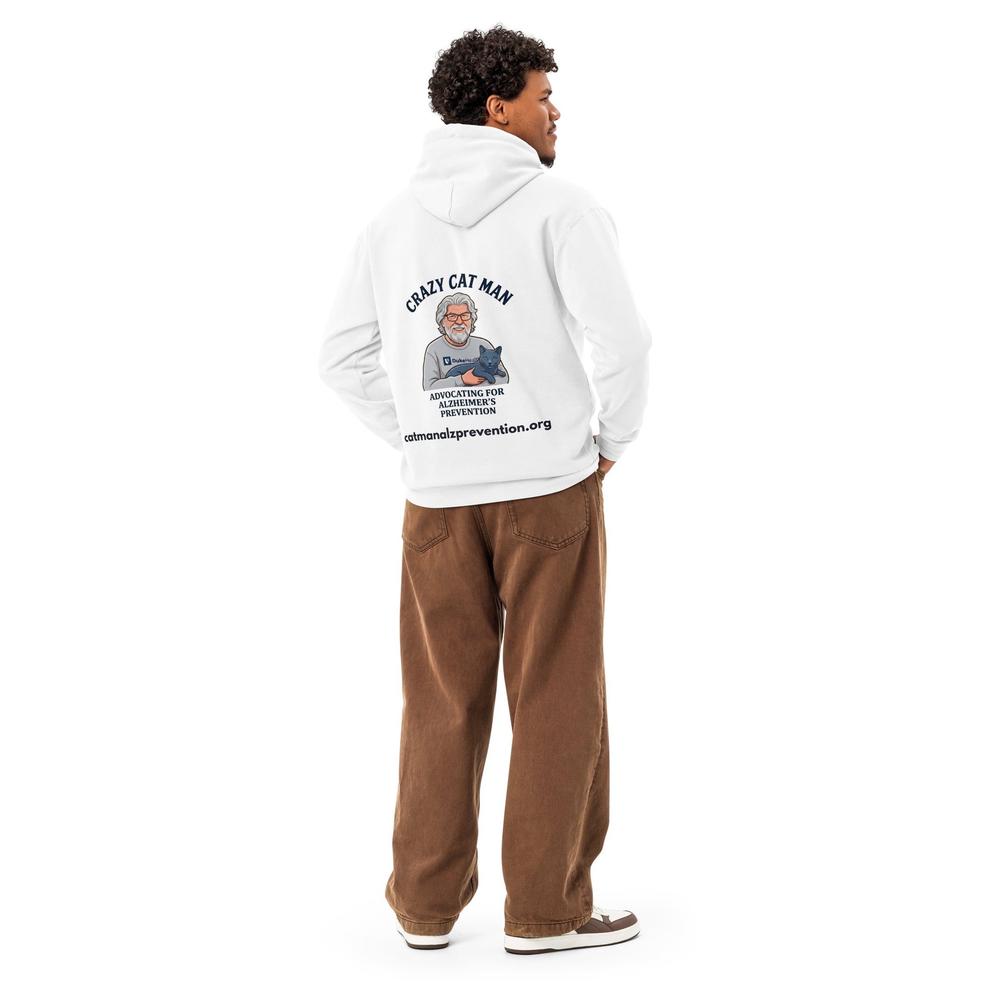 Support Alzheimer's Prevention with Our Garment Dyed Hoodie | The Cat Man Collection-3