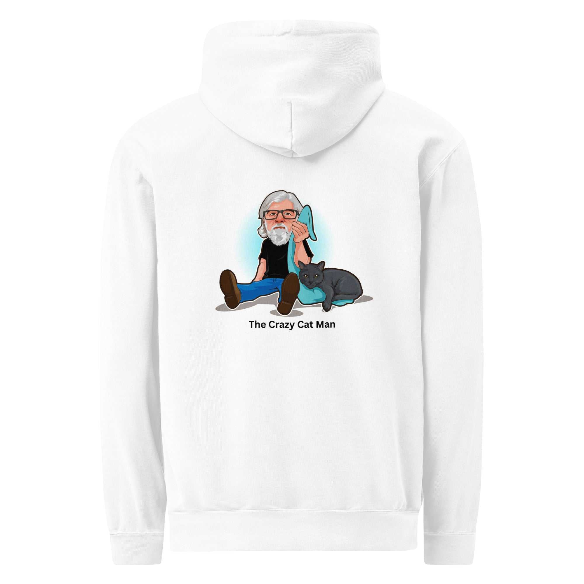 The Crazy Cat Man signature garment-dyed hoodie with relaxed fit and soft cotton blend