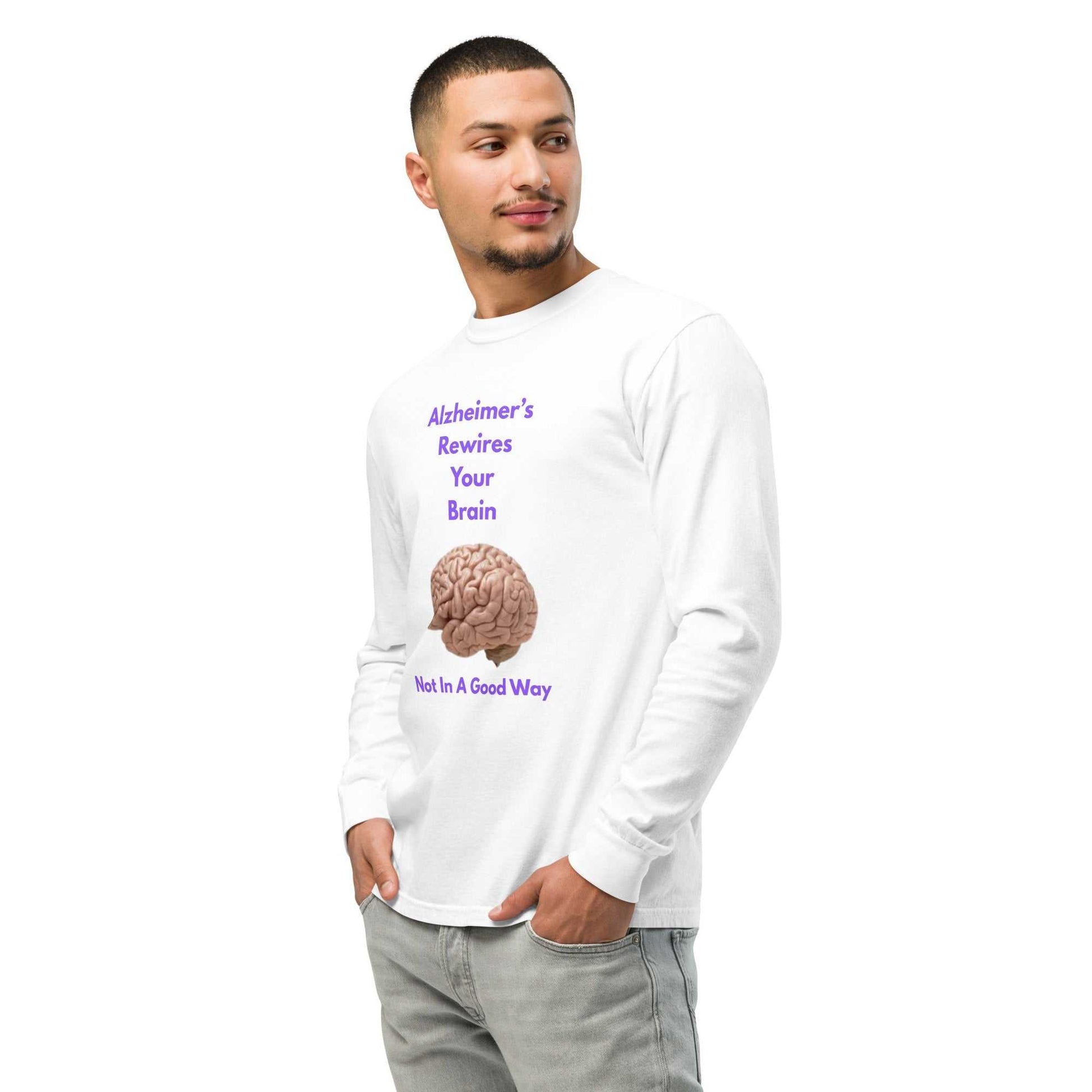 Long-Sleeve Shirt Alzheimer's Rewires Your Brain Design - Greg's AZ Store