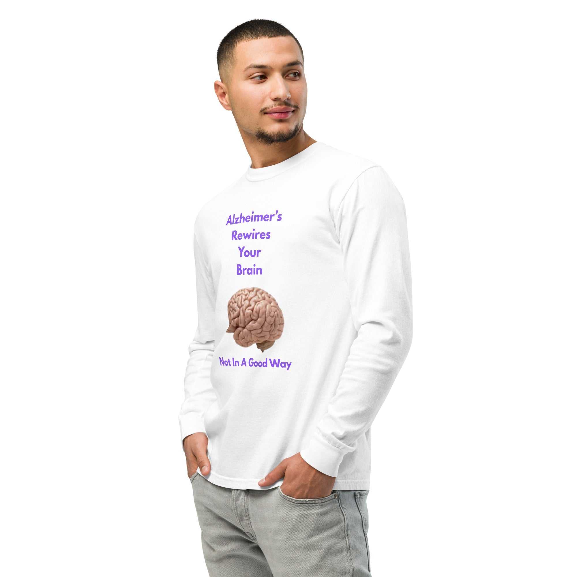 Long-Sleeve Shirt Alzheimer's Rewires Your Brain Design - Greg's AZ Store
