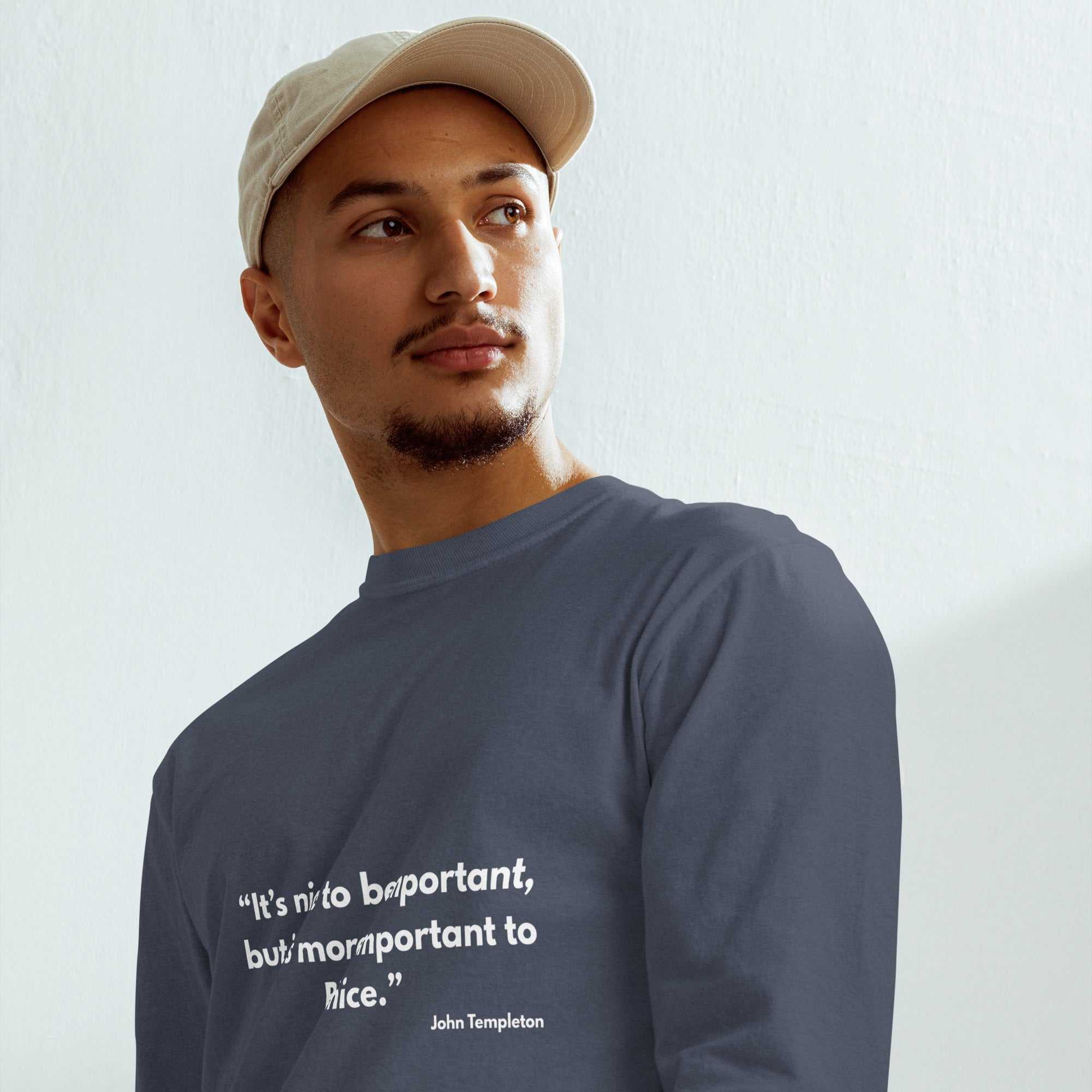 Unisex Heavyweight Long-Sleeve Shirt - It’s Nice to Be Important, But More Important to Be Nice - Greg's AZ Store
