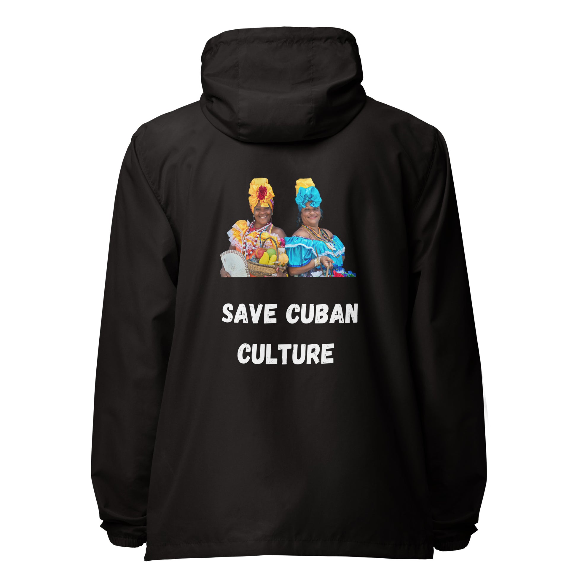 "Save Cuban Culture" With Dancers Unisex Lightweight Zip Up Windbreaker 3XL