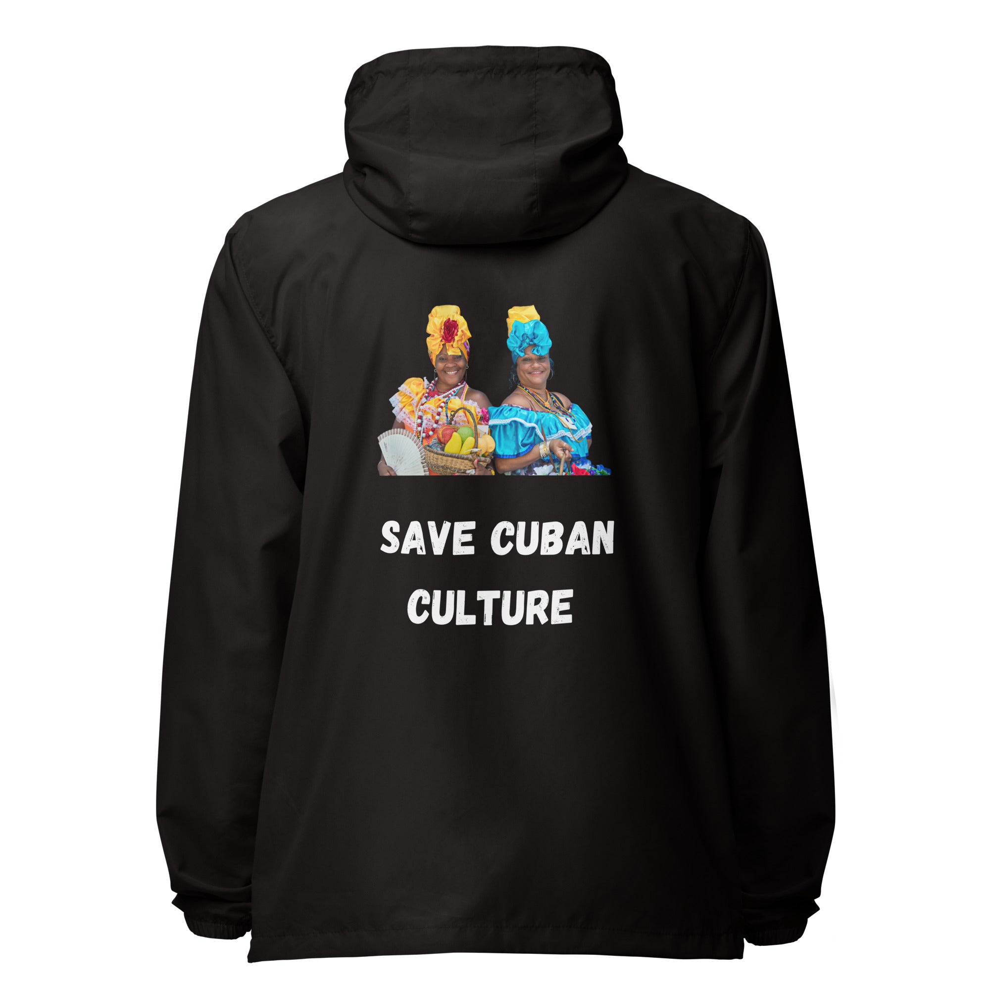 "Save Cuban Culture" With Dancers Unisex Lightweight Zip Up Windbreaker 3XL