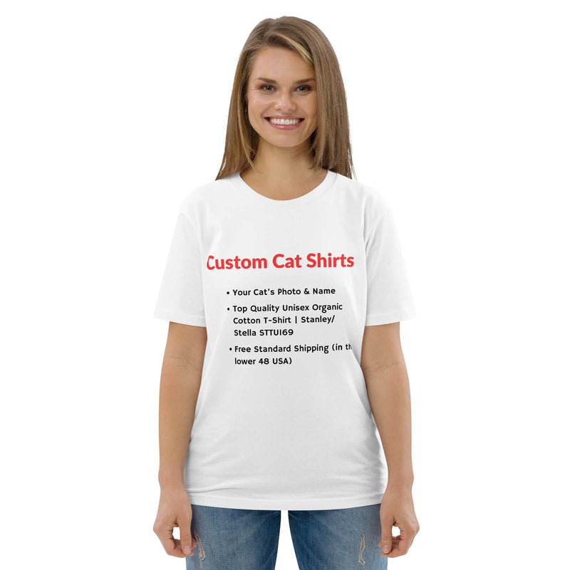 Custom Cat Shirt - Stanley/Stella Unisex Organic Cotton T-Shirt - Greg's AZ Store