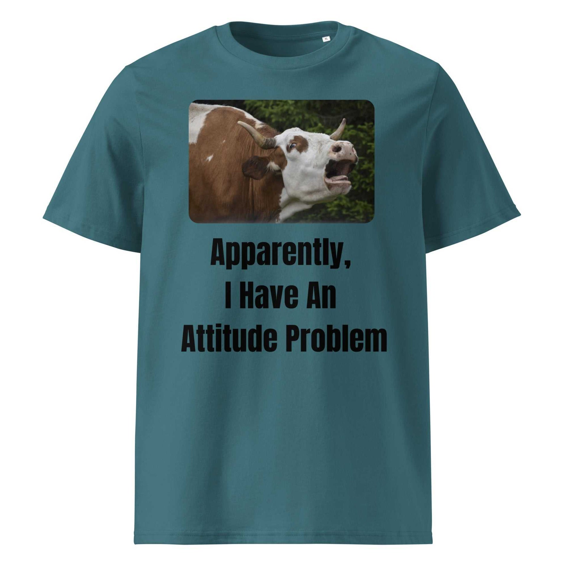 Cow With An Attitude T-Shirt - Unisex Organic Cotton Tee - Greg's AZ Store
