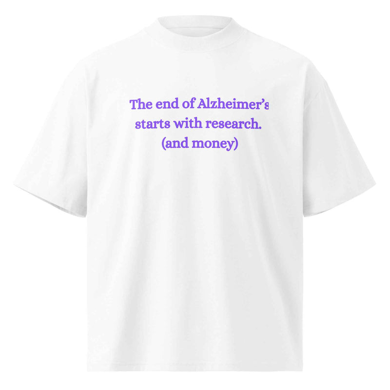 Alzheimer's Awareness T-Shirt | Unisex Organic Oversized High Neck at Greg's AZ Store - Greg's AZ Store