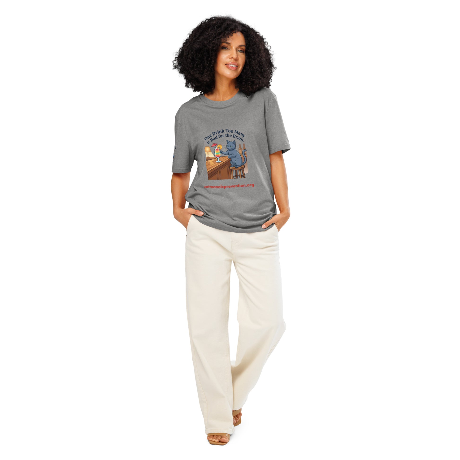 Unisex Organic Ribbed Neck T-Shirt to Help Prevent Alzheimer's-2