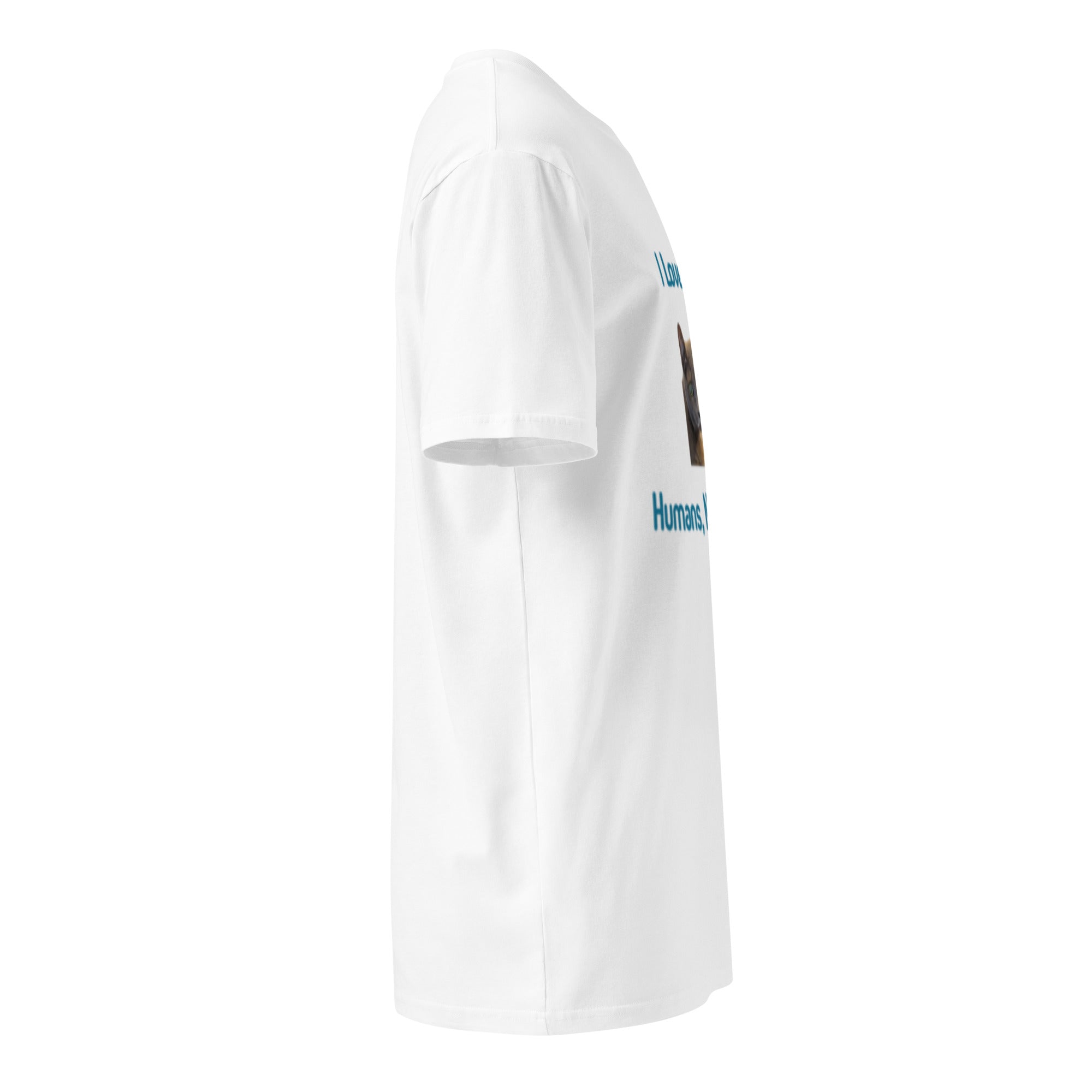 Unisex Premium Cotton T-Shirt - I Love Cats, Humans, Not So Much