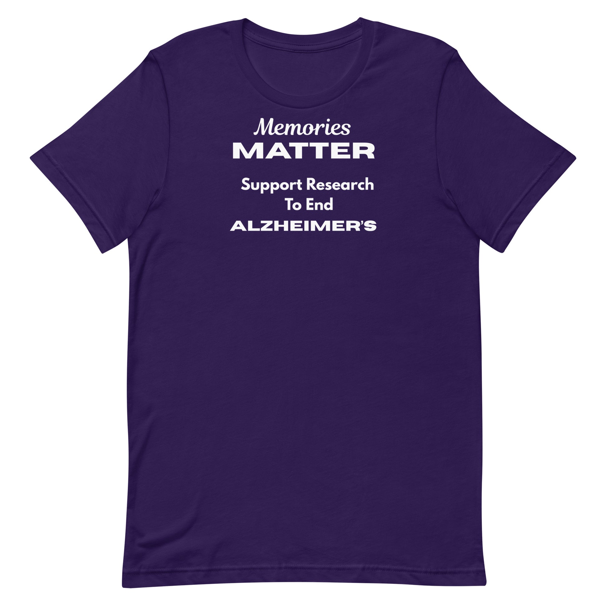 Memories Matter Alzheimer's Awareness T-Shirt | Bella + Canvas 100% Cotton Design - Greg's AZ Store