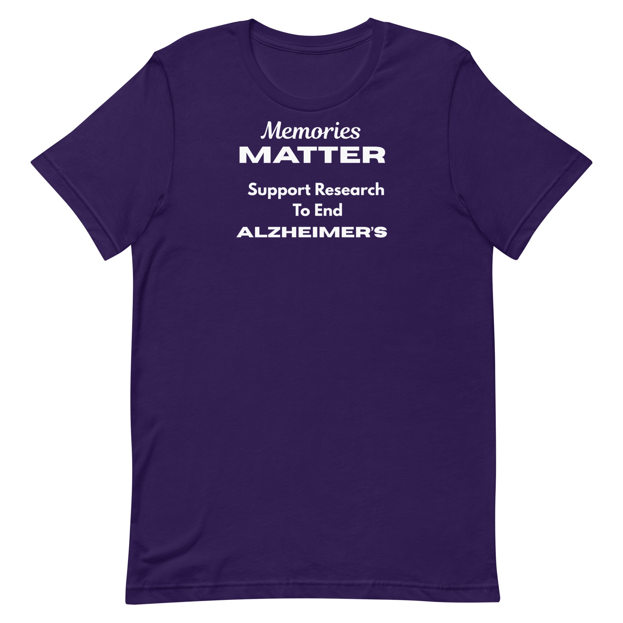 Memories Matter Alzheimer's Awareness T-Shirt | Bella + Canvas 100% Cotton Design - Greg's AZ Store