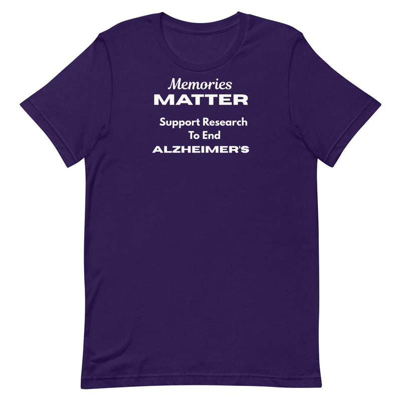 Memories Matter Alzheimer's Awareness T-Shirt | Bella + Canvas 100% Cotton Design - Greg's AZ Store