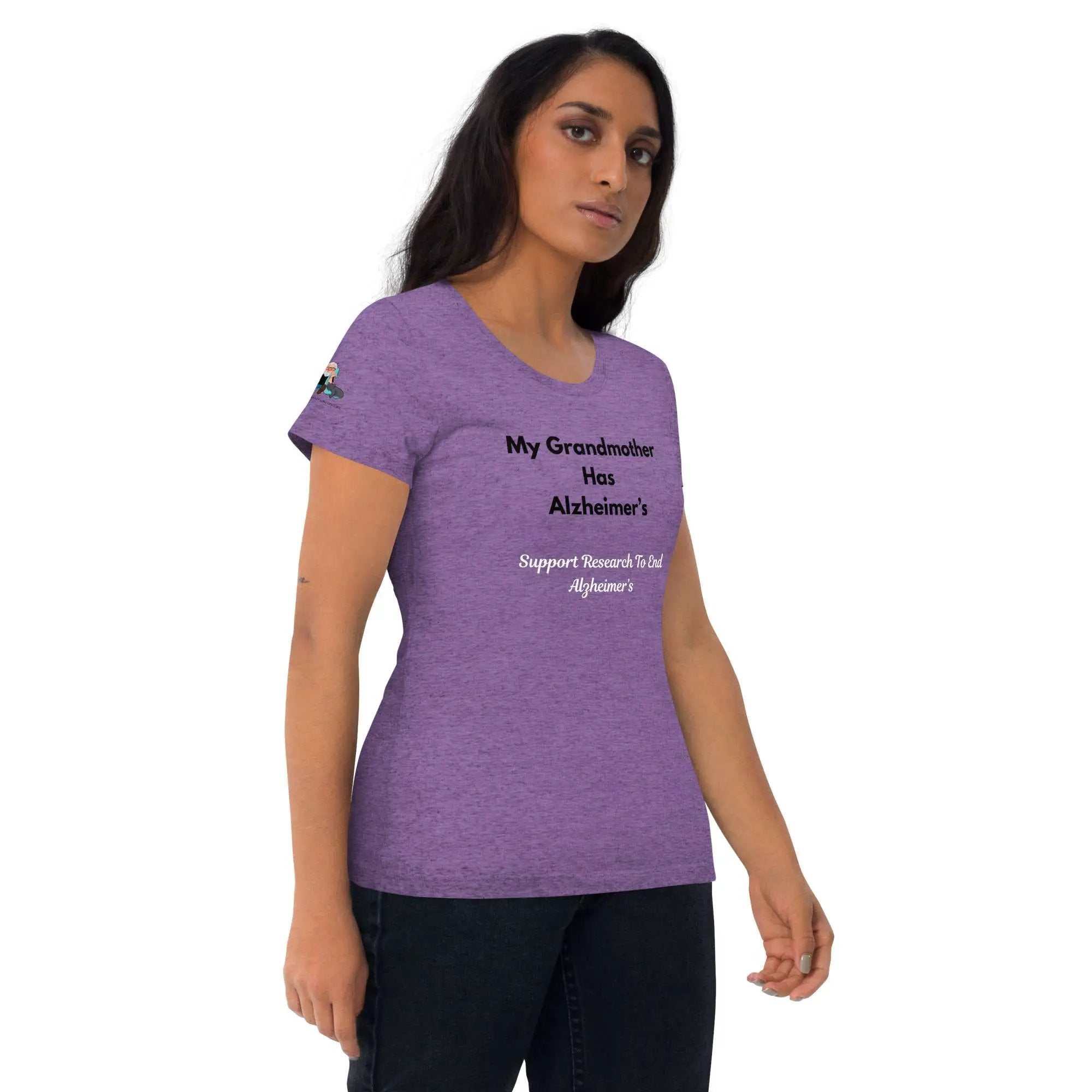 Alzheimer's Awareness shirt with "My Grandmother Has Alzheimer's" text by Bella + Canvas