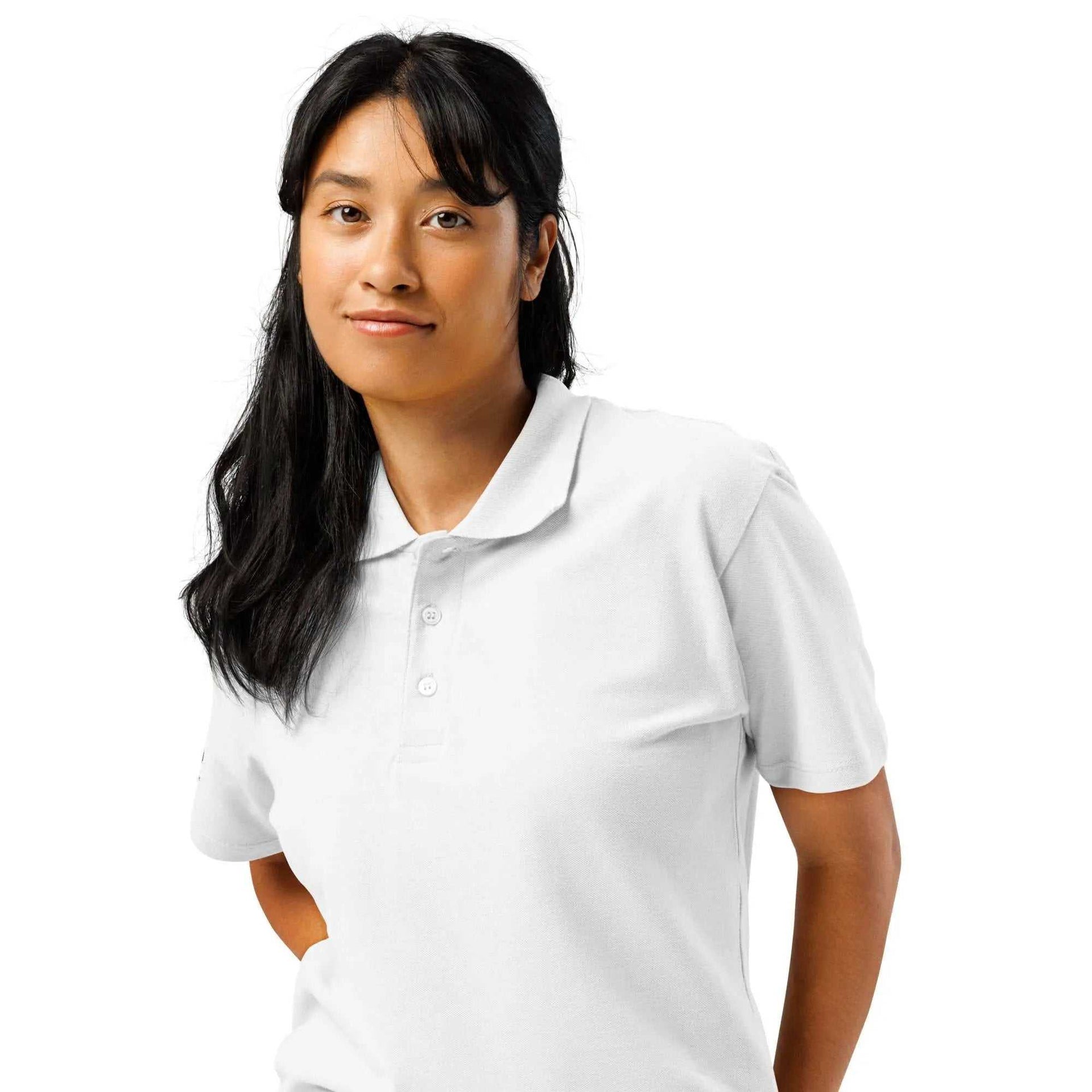 Unisex Greg's AZ Store 100% cotton cotton polo shirt with Alzheimer's Awareness logo on right sleeve, featuring Crazy Cat Man design.