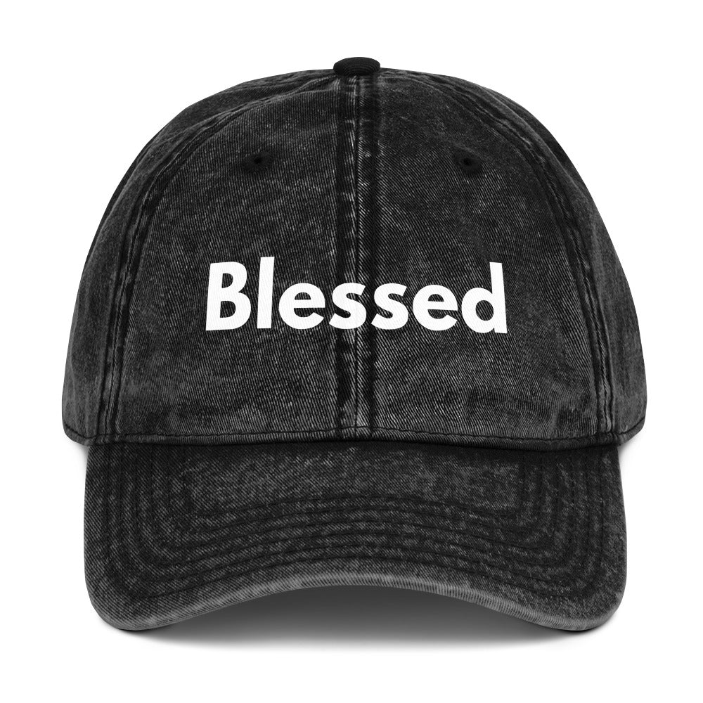Vintage Cotton Twill Cap Blessed - Stylish & Comfortable Headwear - Greg's AZ Store