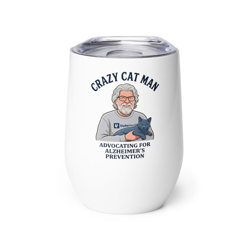 Stylish Cat Man Signature Wine Tumbler for Alzheimer's Prevention – Sip with Purpose-2