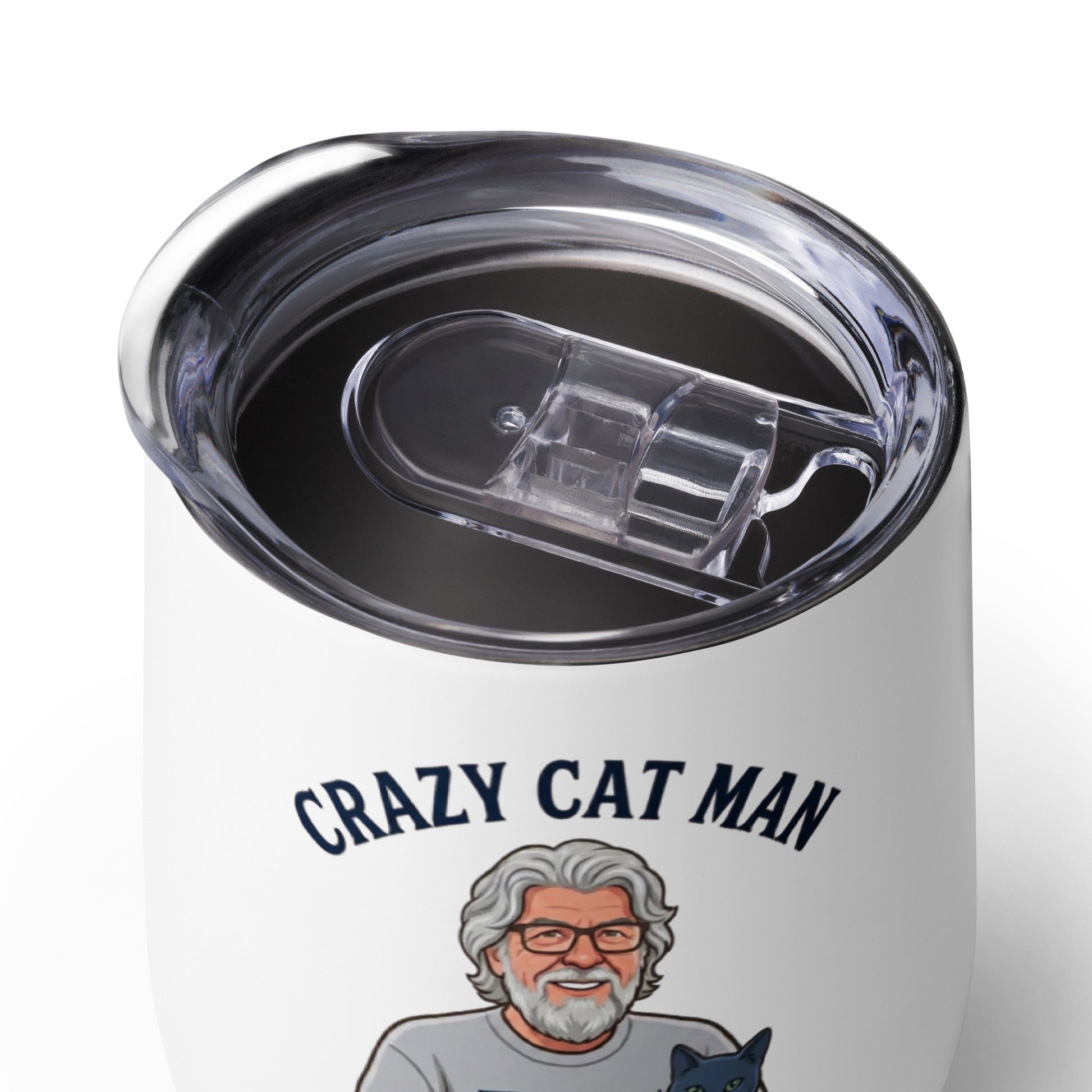 Stylish Cat Man Signature Wine Tumbler for Alzheimer's Prevention – Sip with Purpose-7