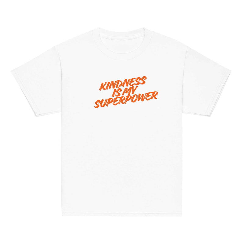 KINDNESS IS MY SUPERPOWER Youth Classic Cotton Tee Shirt - Kindness Superpower Youth Tee Shirt - Greg's AZ Store